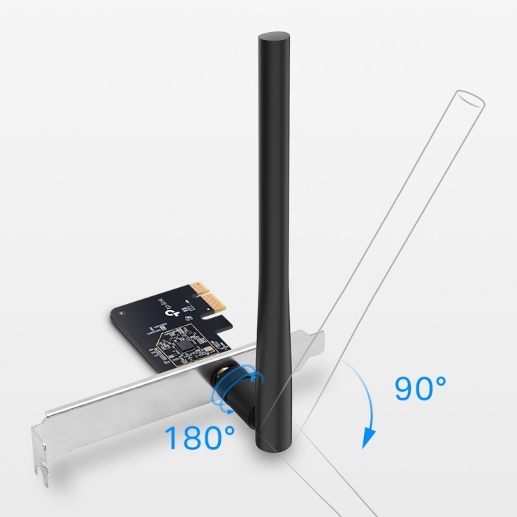 Imagine Placa de retea PCI Express AC600 Wireless Dual Band, TP-LINK ARCHER T2E